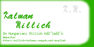 kalman millich business card